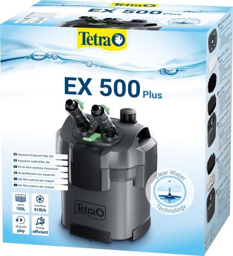 Внешний фильтр для аквариума Tetra EX 500 Plus до 100 л (440 л/ч, 5.5 Вт)