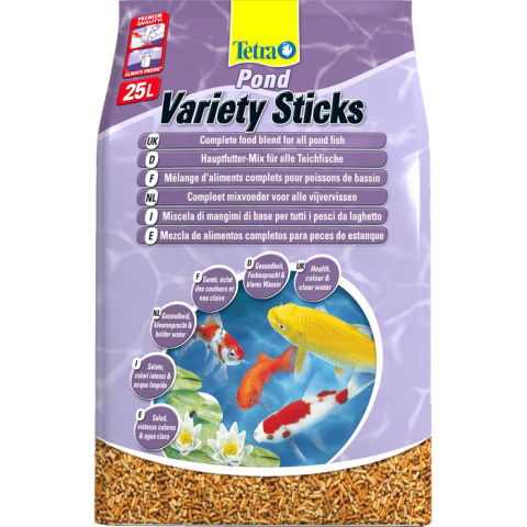 Tetra Pond Variety Sticks, мешок 25 литров