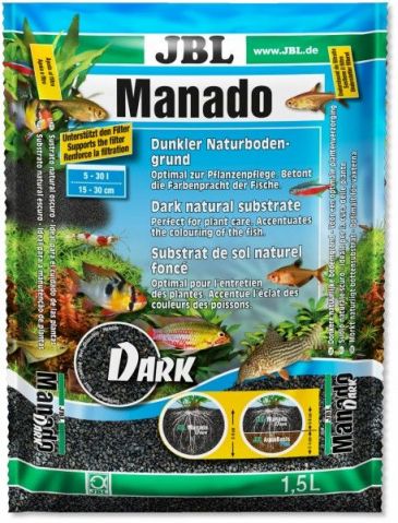 JBL Manado DARK 10 л - тёмный натуральный субстрат для аквариума