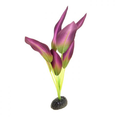 Растение шелковое "Эхинодорус" зелено-фиолетовый 22 см YM-04
