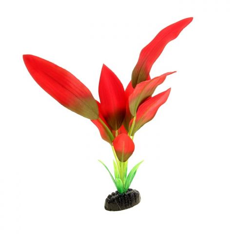 Растение шелковое "Эхинодорус Амазонка" красно-зеленый 30 см YM-03