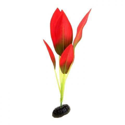 Растение шелковое "Эхинодорус Амазонка" красно-зеленый 22 см YM-03